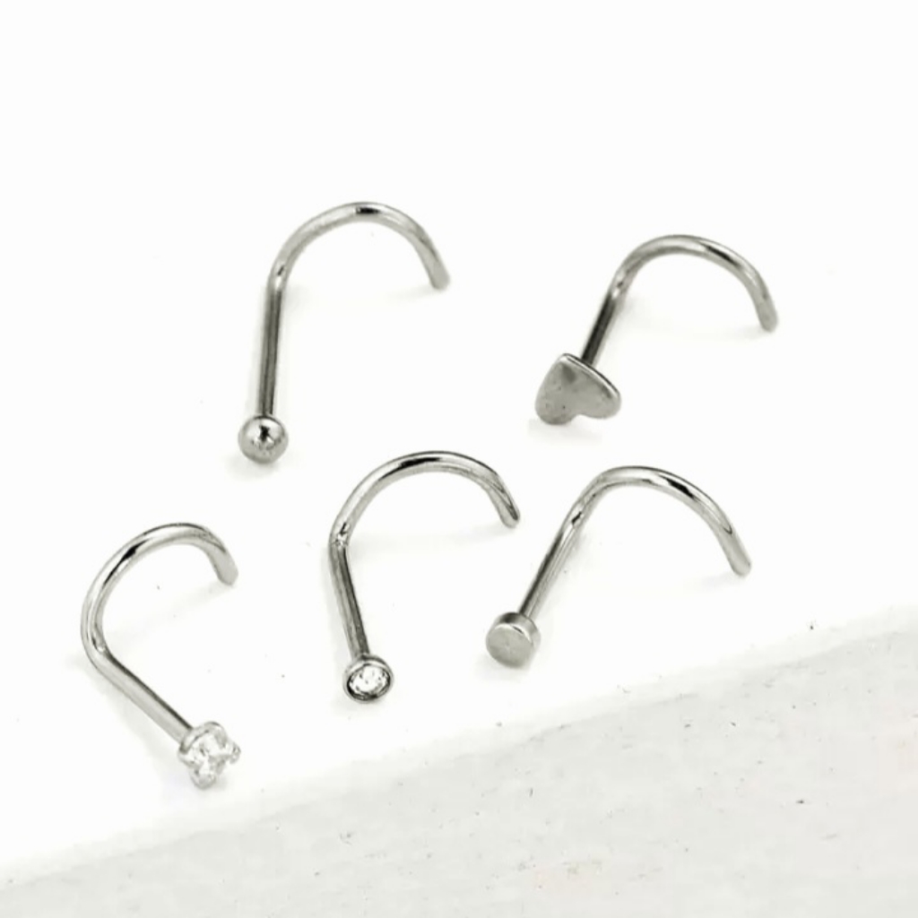 Silver Nose Stud Set